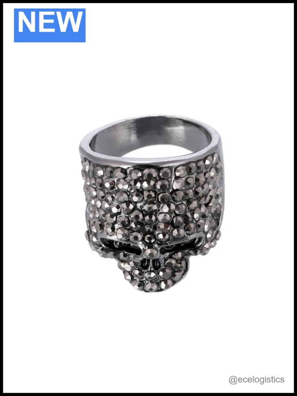 Skull Statement Ring Cubic Zirconia Alloy